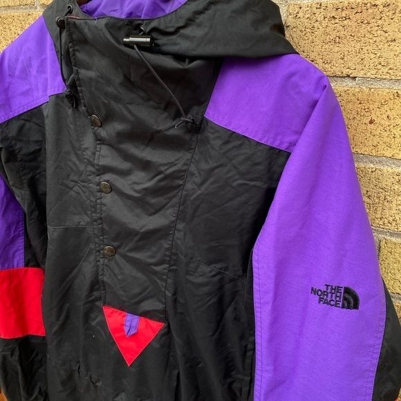 Vintage 90s The North Face Shell Jacket Purple/Black - Picture 2 of 13